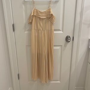 yellow and white Altar’d State Jumpsuit